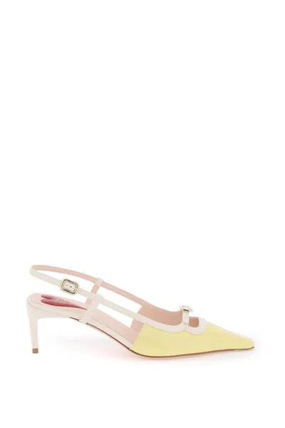 Shop Roger Vivier Two-tone Patent Leather Pumps In Bianco