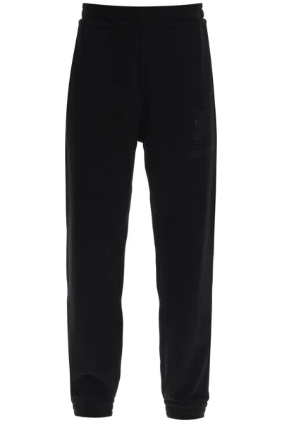 Shop Burberry Tywall Sweatpants With Embroidered Ekd In Nero