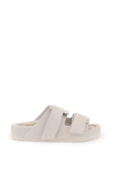 Shop Birkenstock X Tekla Uji Slides In Bianco