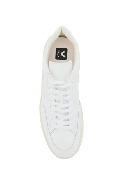 Shop Veja V-12 Leather Sneaker In Bianco
