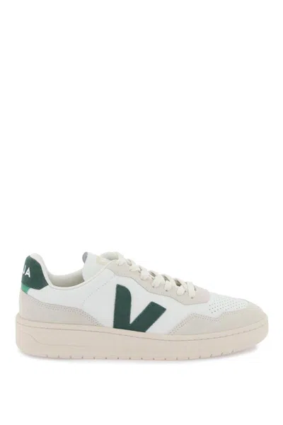 Shop Veja V-90 Sneakers In Bianco