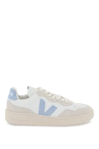 Shop Veja V-90 Sneakers In Bianco