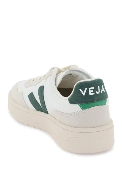 Shop Veja V-90 Sneakers In Bianco