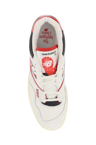 Shop New Balance Vintage-effect 550 Sneakers In Bianco