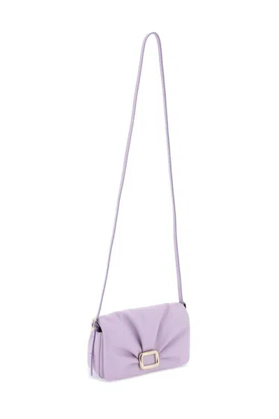 Shop Roger Vivier Viv' Choc Mini Crossbody Bag In Viola