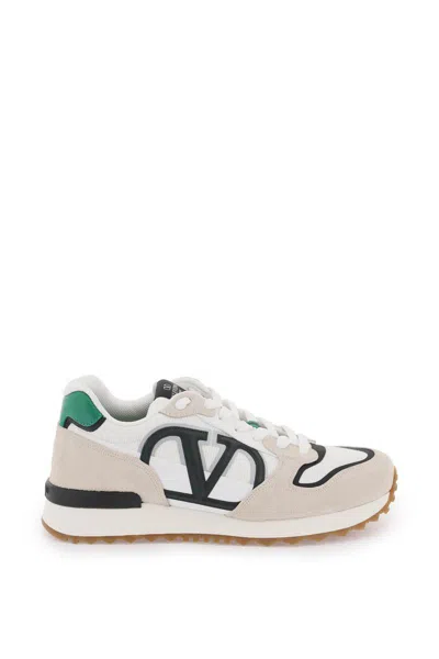 Shop Valentino Vlogo Pace Low-top Sneakers In Bianco