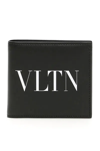 Shop Valentino Vltn Bi-fold Wallet In Nero