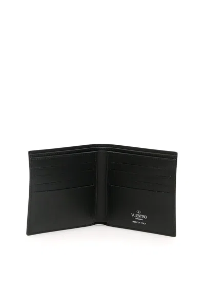 Shop Valentino Vltn Bi-fold Wallet In Nero