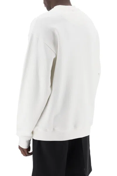 Shop Oamc Whiff Sweatshirt With Graphic Print In Bianco