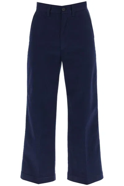 Shop Polo Ralph Lauren Wide Leg Chino Pants In Blu