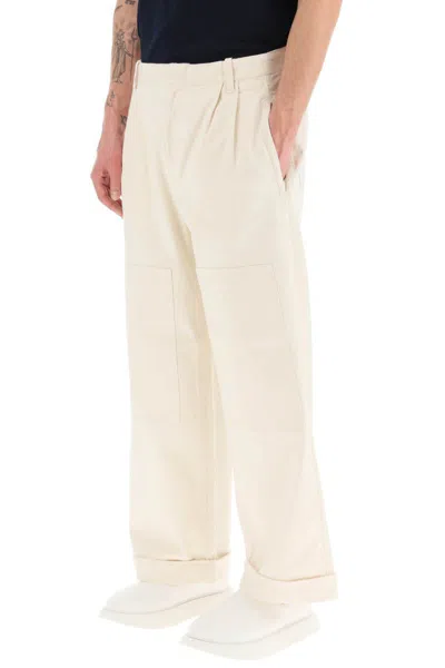 Shop Etro Wide Leg Pants In Bianco