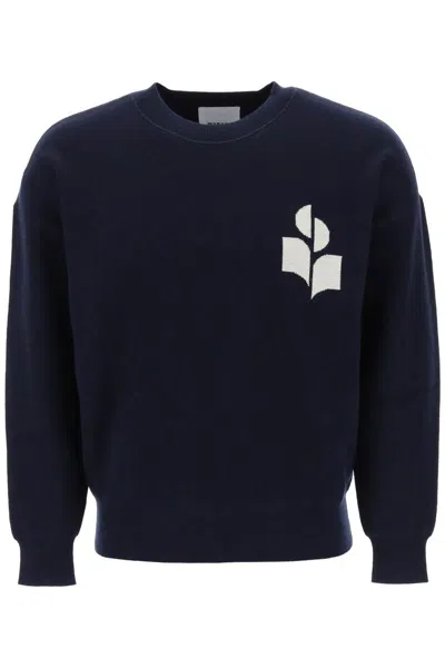 Shop Isabel Marant Wool Cotton Atley Sweater In Blu