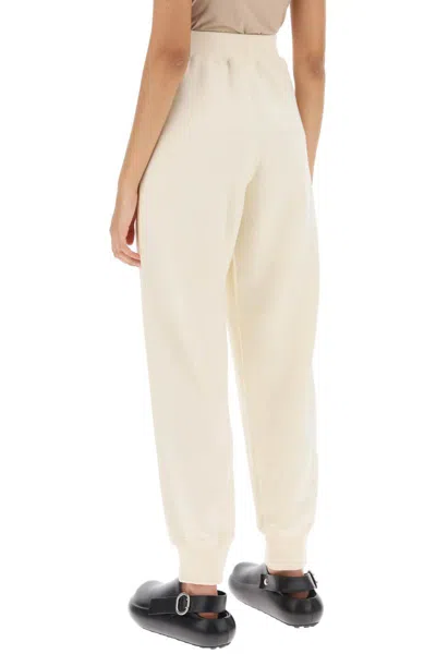 Shop Jil Sander Wool-cotton Sweatpants In Bianco