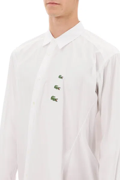 Shop Comme Des Garçons X Lacoste Bias-cut Shirt In Bianco