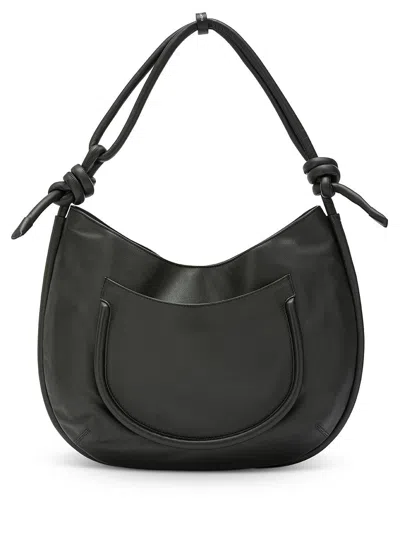 Shop Zanellato Large Demi Half-moon Leather Bag In Calf Leather In Black