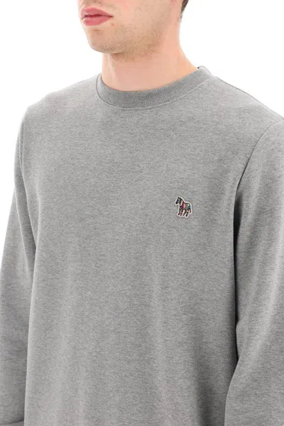 Shop Ps By Paul Smith Zebra Logo Sweatshirt With Zebra Logo In Grigio
