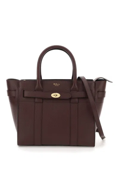 Shop Mulberry Zipped Bayswater Handbag In Rosso