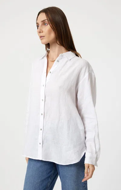 Mavi Linen Button-up Shirt In White In White