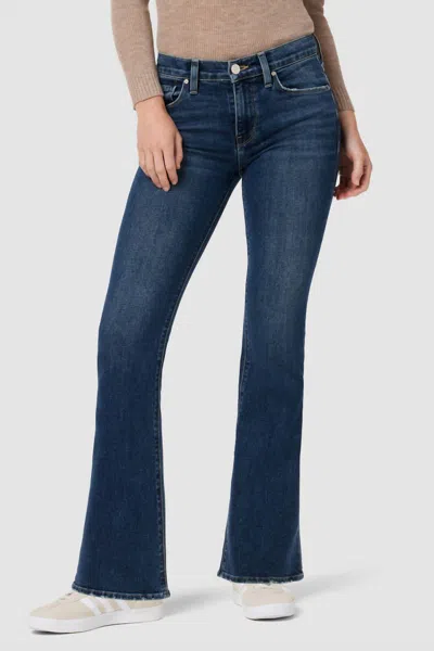 Shop Hudson Nico Mid-rise Bootcut Barefoot Jean In Message In Blue