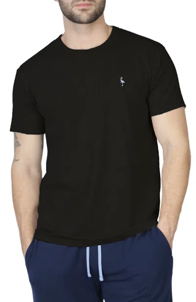 Shop Tailorbyrd The Jersey Crew Neck Tee In Black
