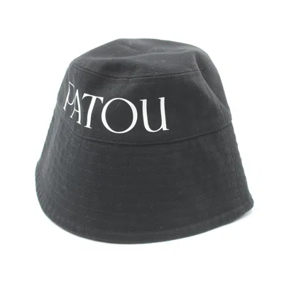 Shop Patou Bucket Hat Logo Print Cotton In Black