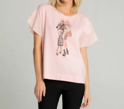 Gabby Isabella Friends Ruffle Sleeve In Pink In Pink