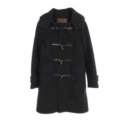 Shop Mackintosh Hg-weir Duffle Coat Wool Hooded In Black
