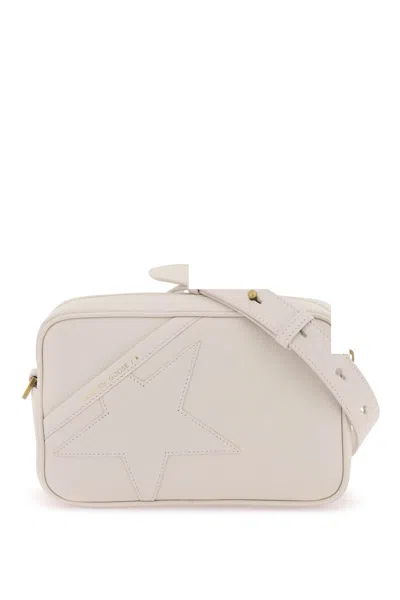 Shop Golden Goose Leather Crossbody Star Bag In Yellow