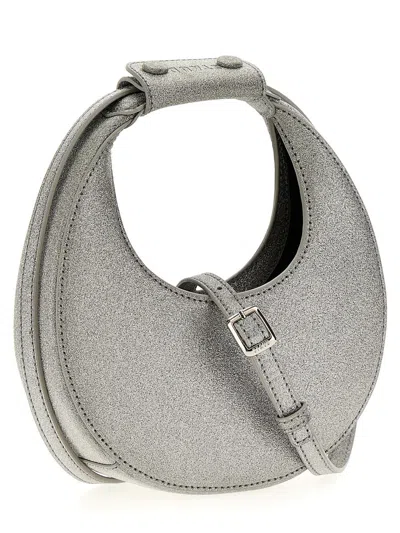 Shop Staud 'goodnight Moon' Handbag In Silver