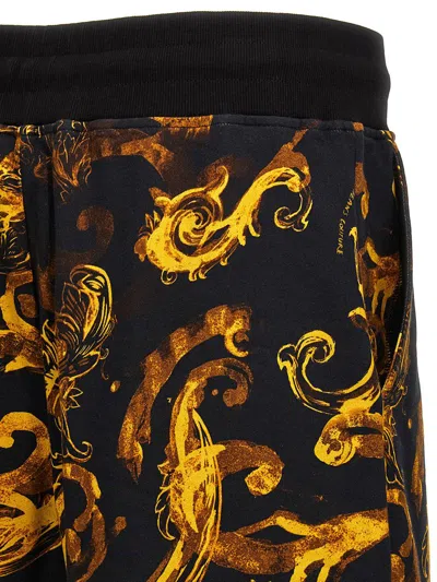 Shop Versace Jeans Couture 'barocco' Print Bermuda Shorts In Black