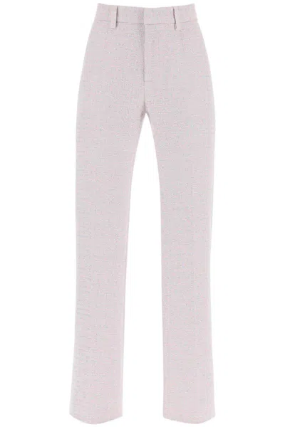 Shop Alessandra Rich Pants In Tweed Boucle' In Rosa