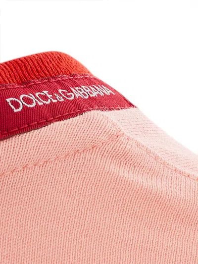 Shop Dolce & Gabbana Elegant Pink Cotton Logo Women's Tee