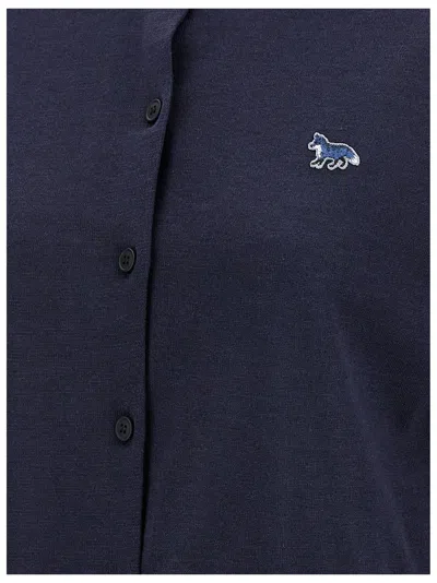 Shop Maison Kitsuné Baby Fox Sweater, Cardigans Blue