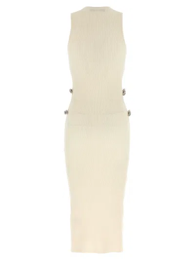 Shop Mach & Mach Crystal Bow Dress Dresses White