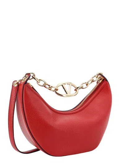 Shop Valentino Leather Handbag With Vlogo Signature Detail
