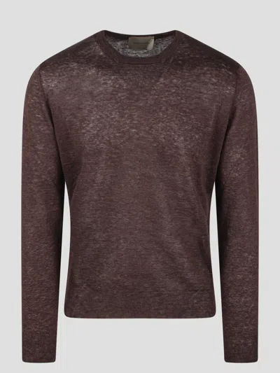 Shop Moreno Martinelli Linen Crewneck Sweater