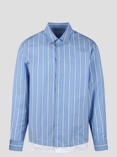 Shop Neil Barrett Loose Double Layer Long Sleeve Shirt