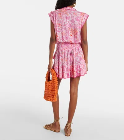 Poupette St Barth Bedrucktes Minikleid In Pink