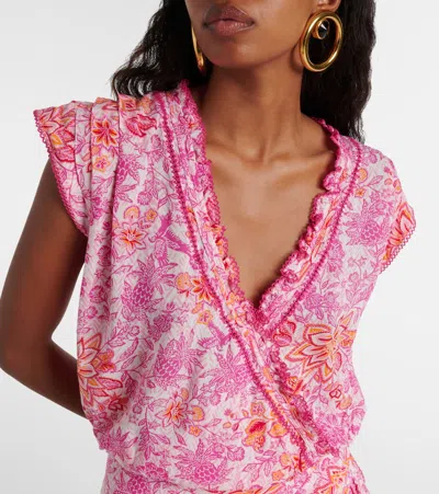 Poupette St Barth Bedrucktes Minikleid In Pink