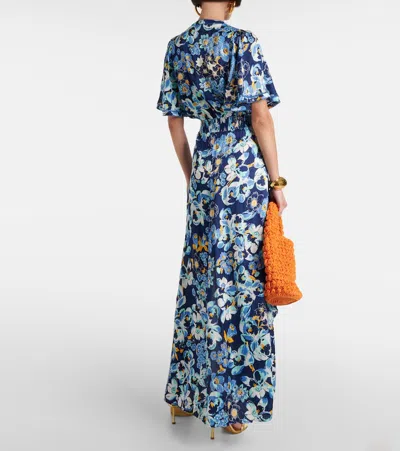 Poupette St Barth Bedrucktes Maxikleid Mabelle In Blau
