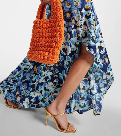 Poupette St Barth Bedrucktes Maxikleid Mabelle In Blau