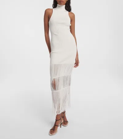 Khaite Maxikleid Zare Aus Rippstrick In Weiss