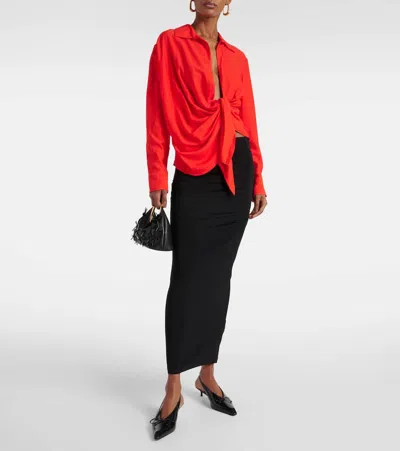 Jacquemus Hemd La Chemise Bahia In Orange