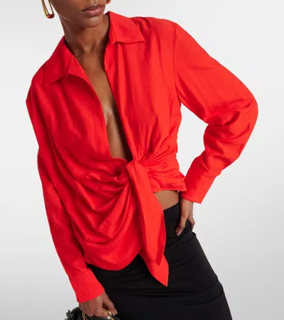 Jacquemus Hemd La Chemise Bahia In Orange