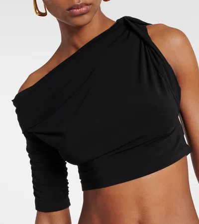 Jacquemus Women Le Haut Drapeado In Schwarz
