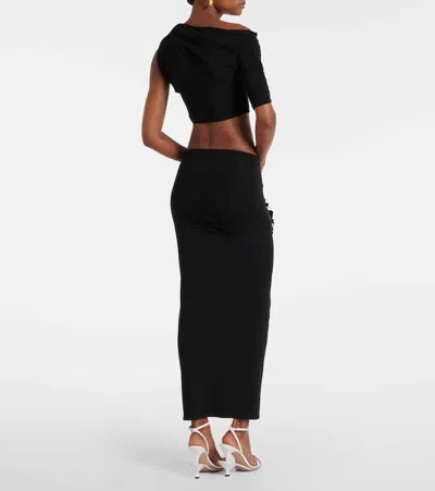 Jacquemus Women Le Haut Drapeado In Schwarz