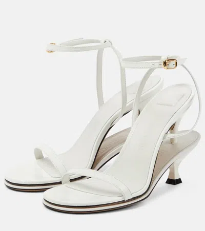 Shop Jacquemus Les Doubles Sandales Leather Sandals In Weiss