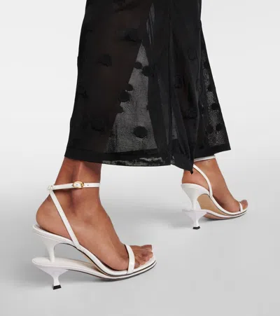 Jacquemus Sandalen Les Doubles Sandales Aus Leder In Weiss