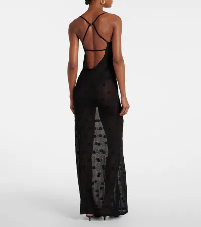 Jacquemus Robe La Robe Maille Puntini Aus Mesh In Schwarz