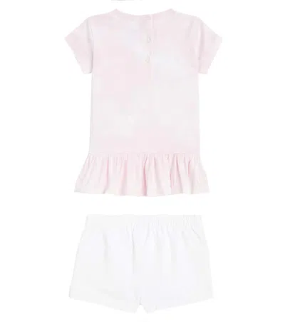 Polo Ralph Lauren Baby Set Polo Bear Aus T-shirt Und Shorts In Pink